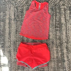 Girls Athletic/Yoga short and tank size 6X